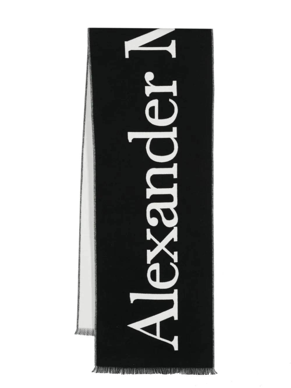 Alexander McQueen  intarsia-logo cotton scarf