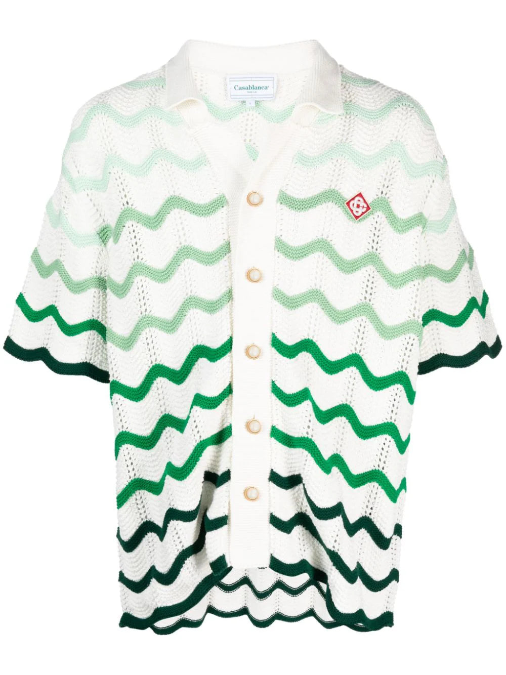 Casablanca  gradient wave crochet shirt