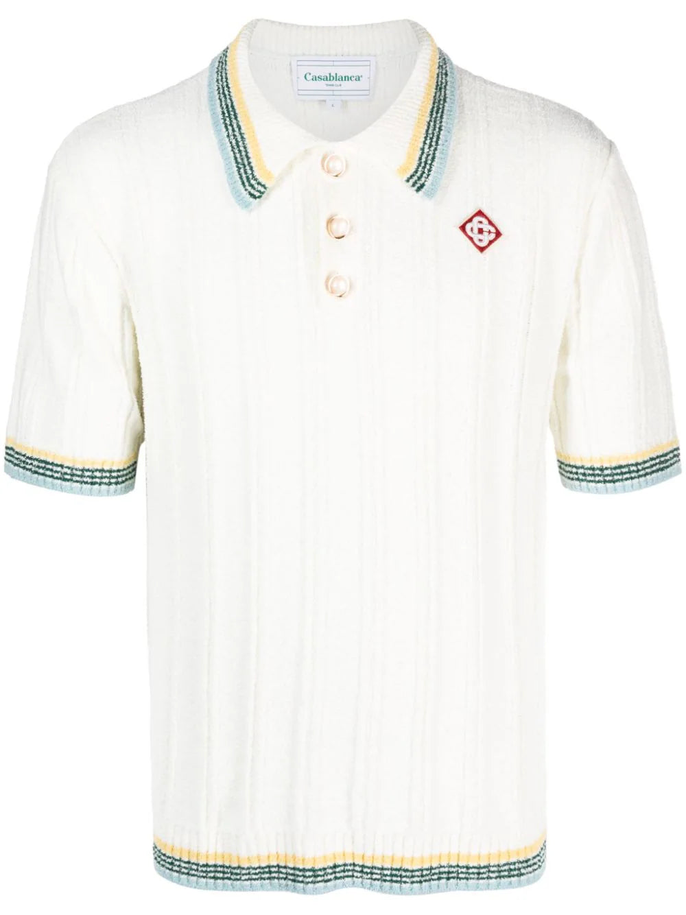 Casablanca  ribbed-knit polo shirt
