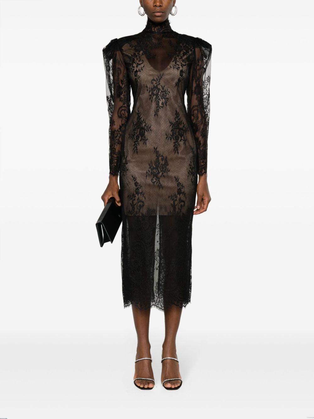 Ana Radu floral-lace midi dress