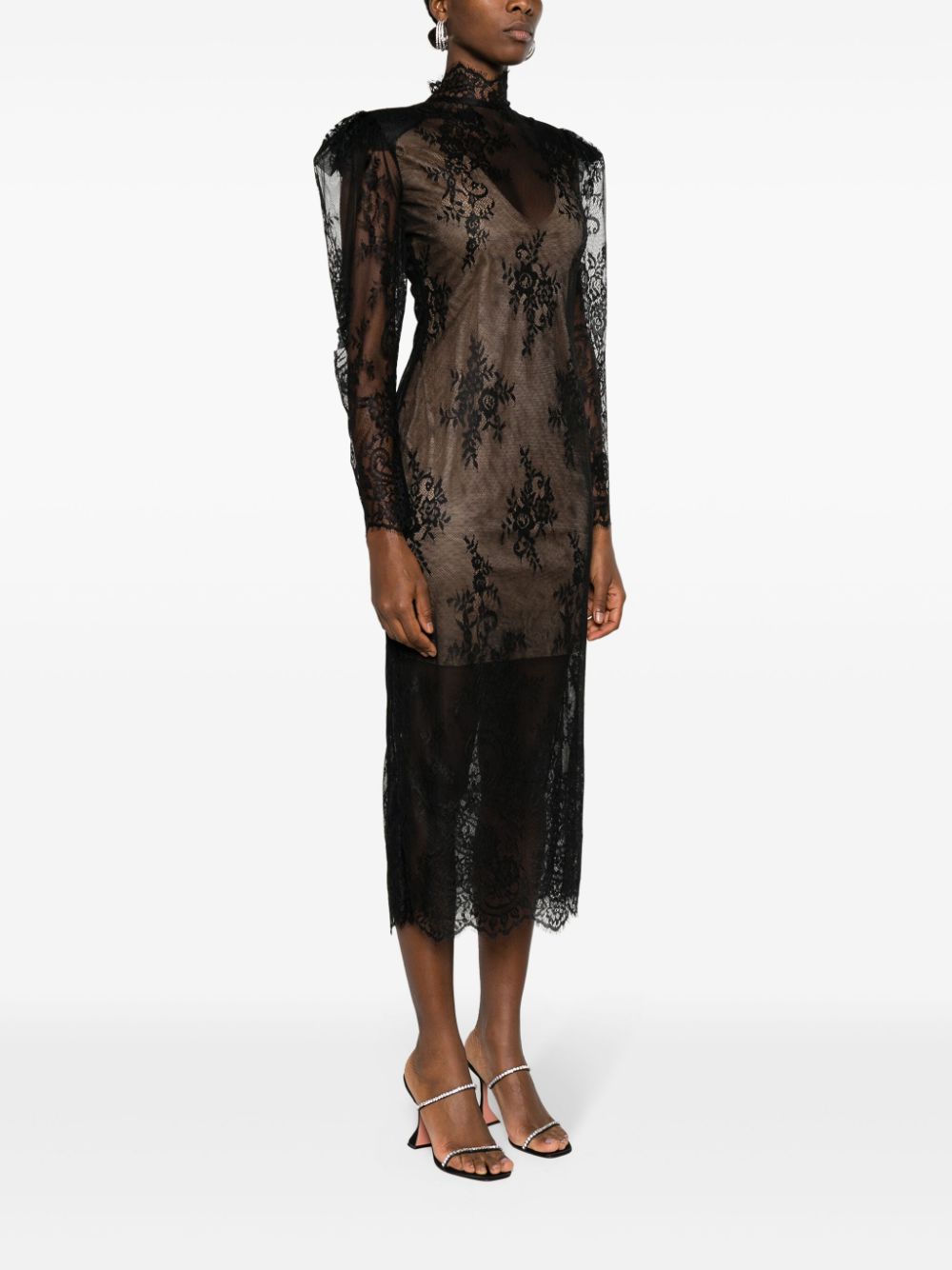Ana Radu floral-lace midi dress