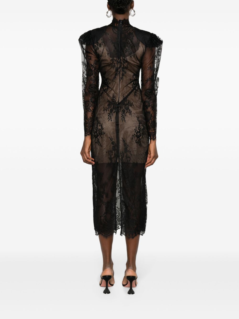 Ana Radu floral-lace midi dress