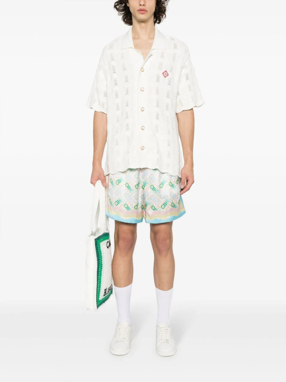 Casablanca Wavy Gradient crochet shirt