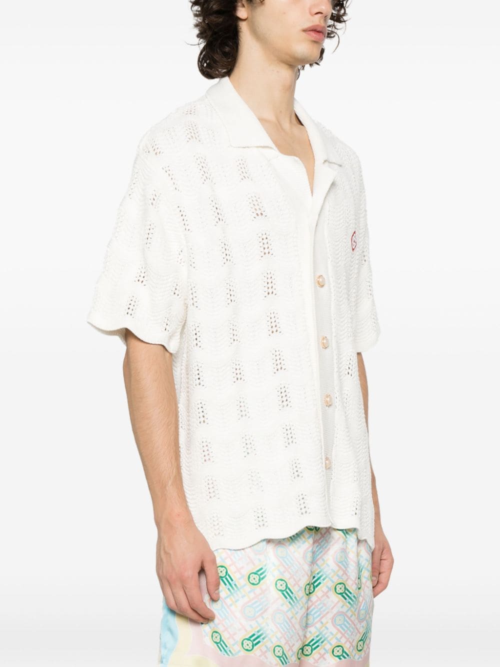 Casablanca Wavy Gradient crochet shirt