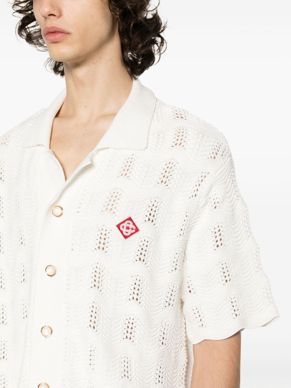 Casablanca Wavy Gradient crochet shirt