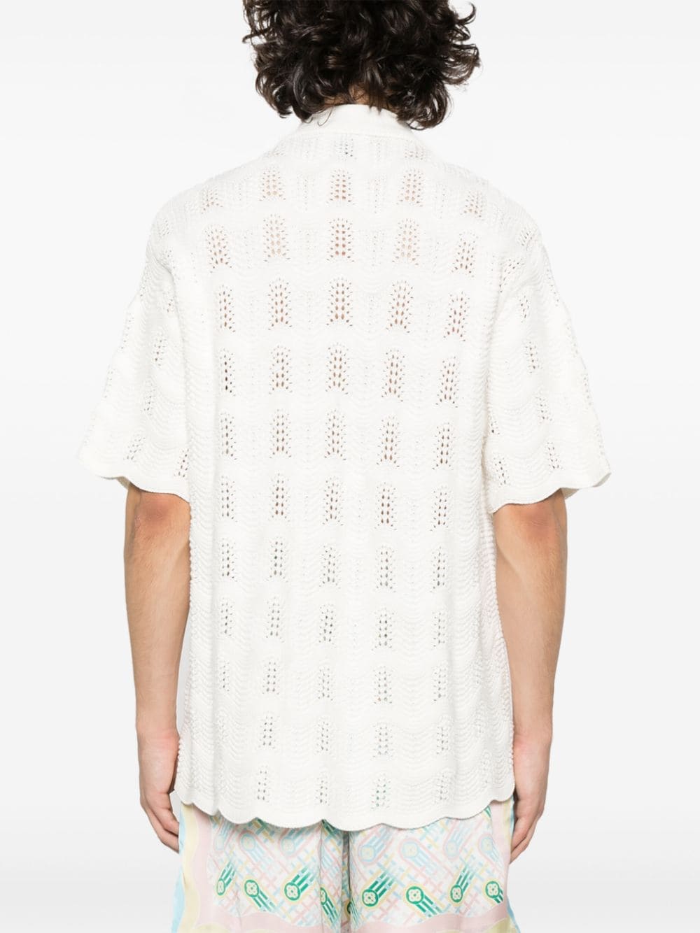 Casablanca Wavy Gradient crochet shirt