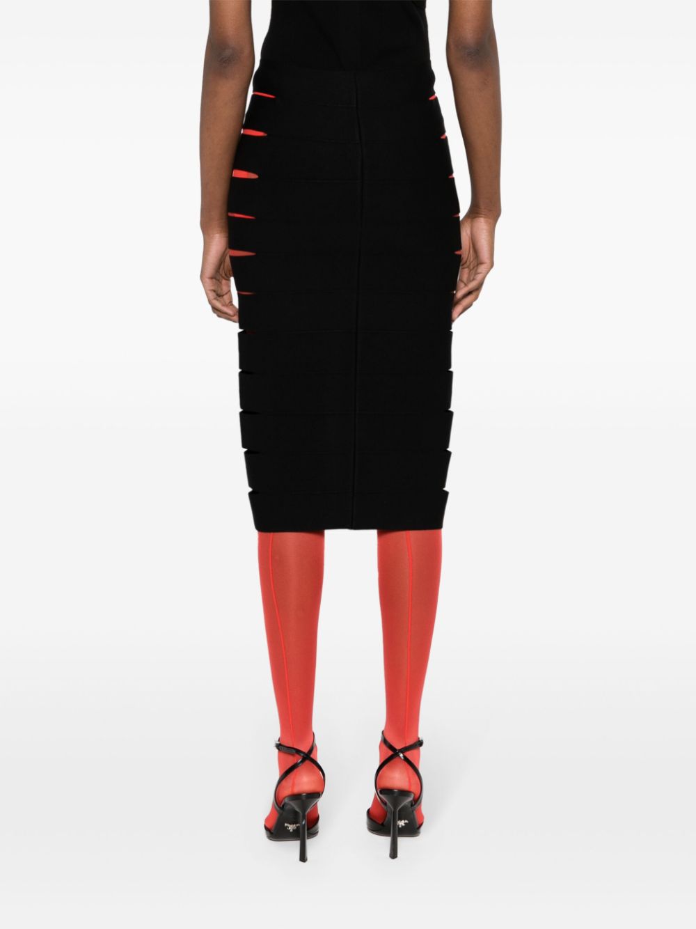 Alaïa  cut-out band midi skirt
