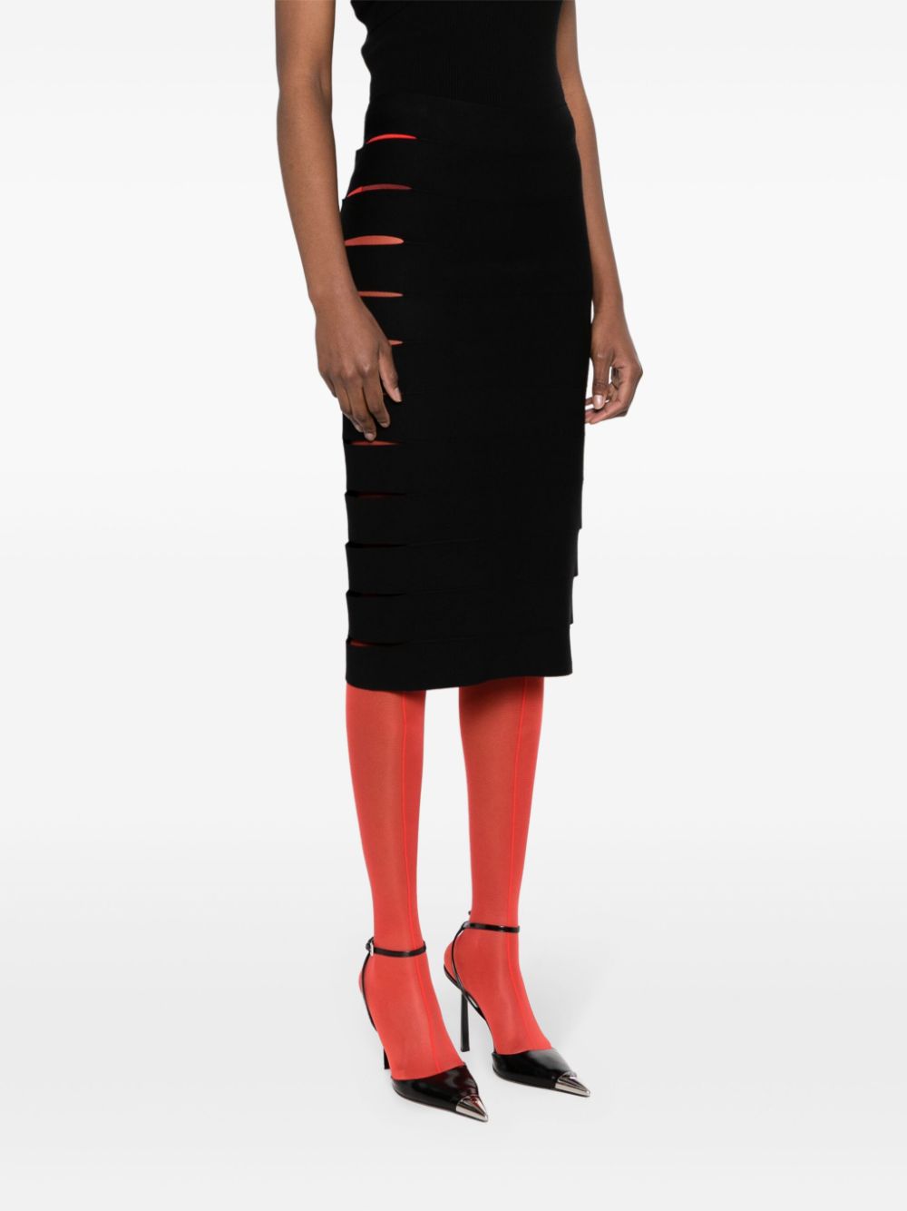 Alaïa  cut-out band midi skirt