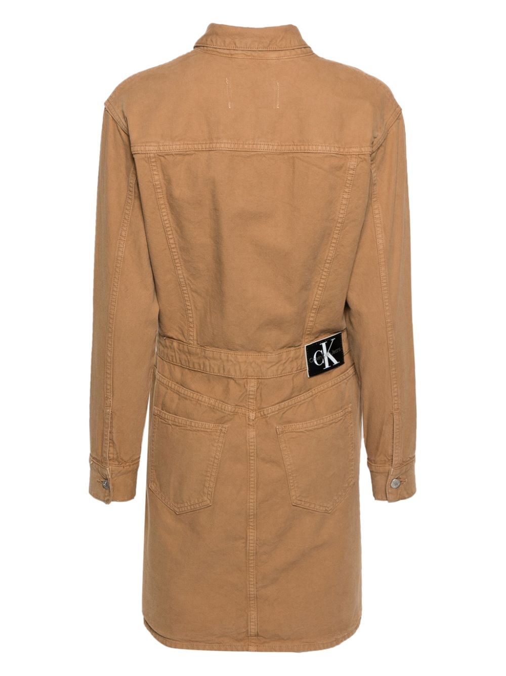 Calvin Klein Jeans  logo-patch shirt minidress