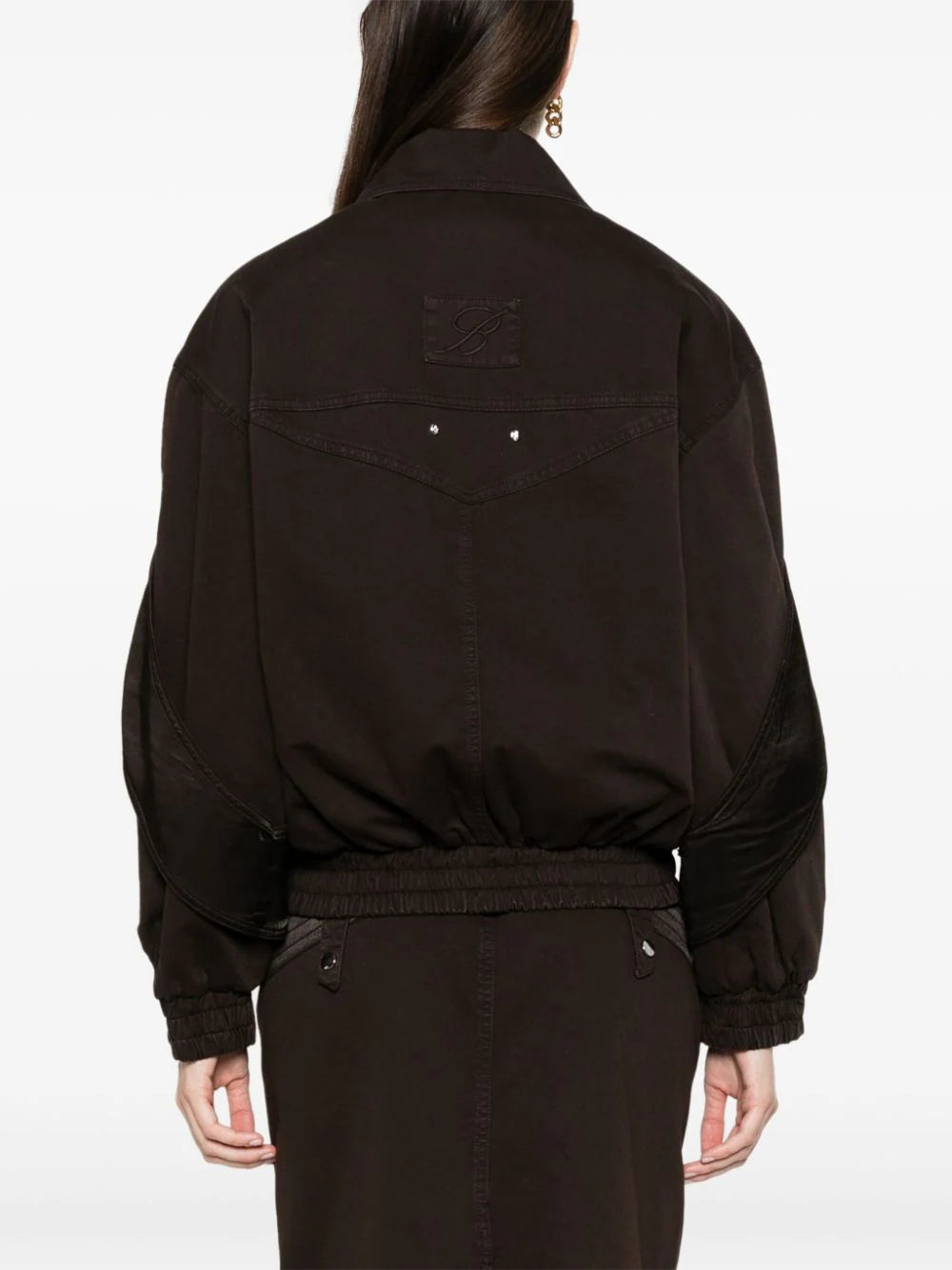 Blumarine  satin-trim bomber jacket