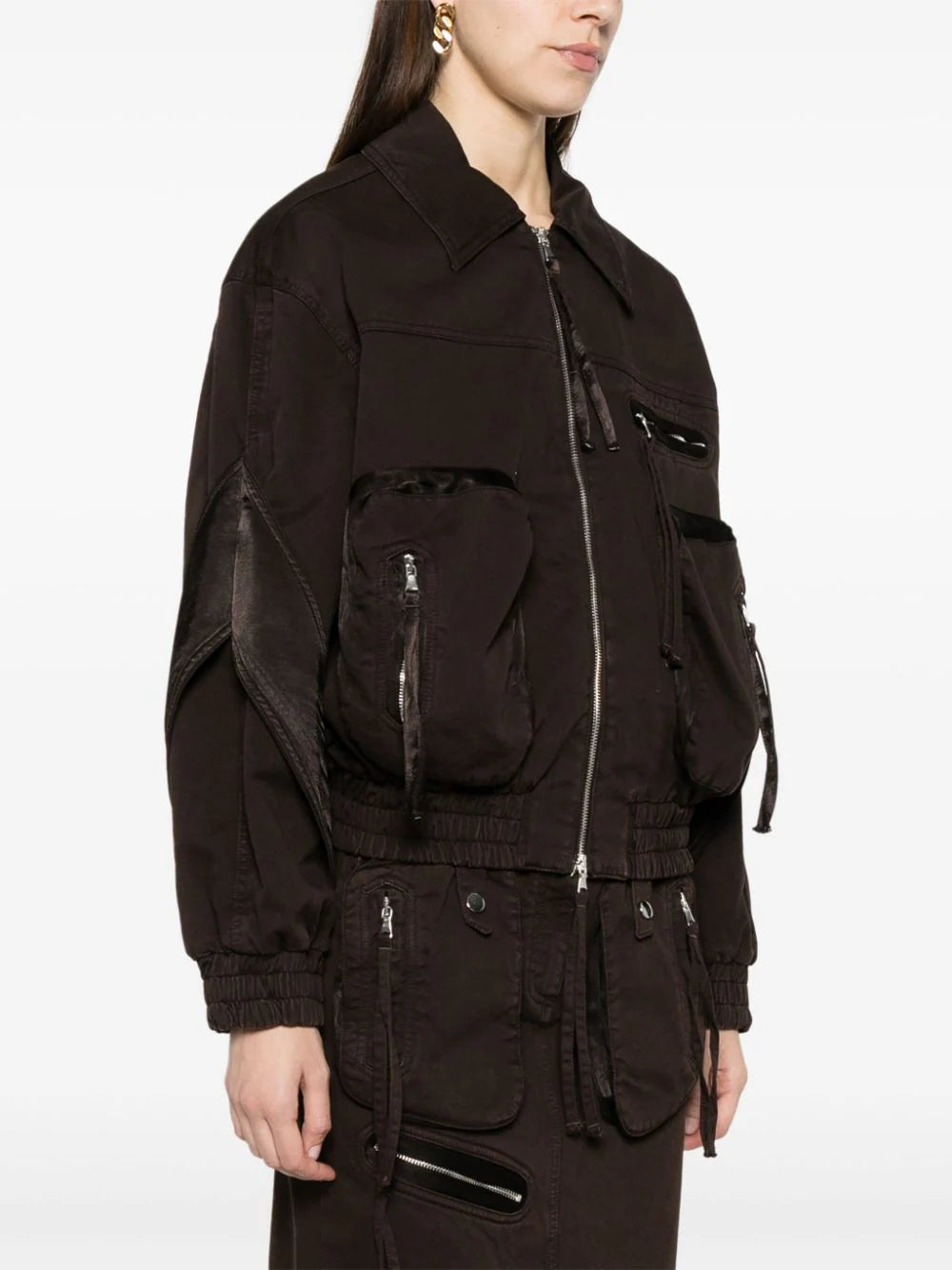 Blumarine  satin-trim bomber jacket