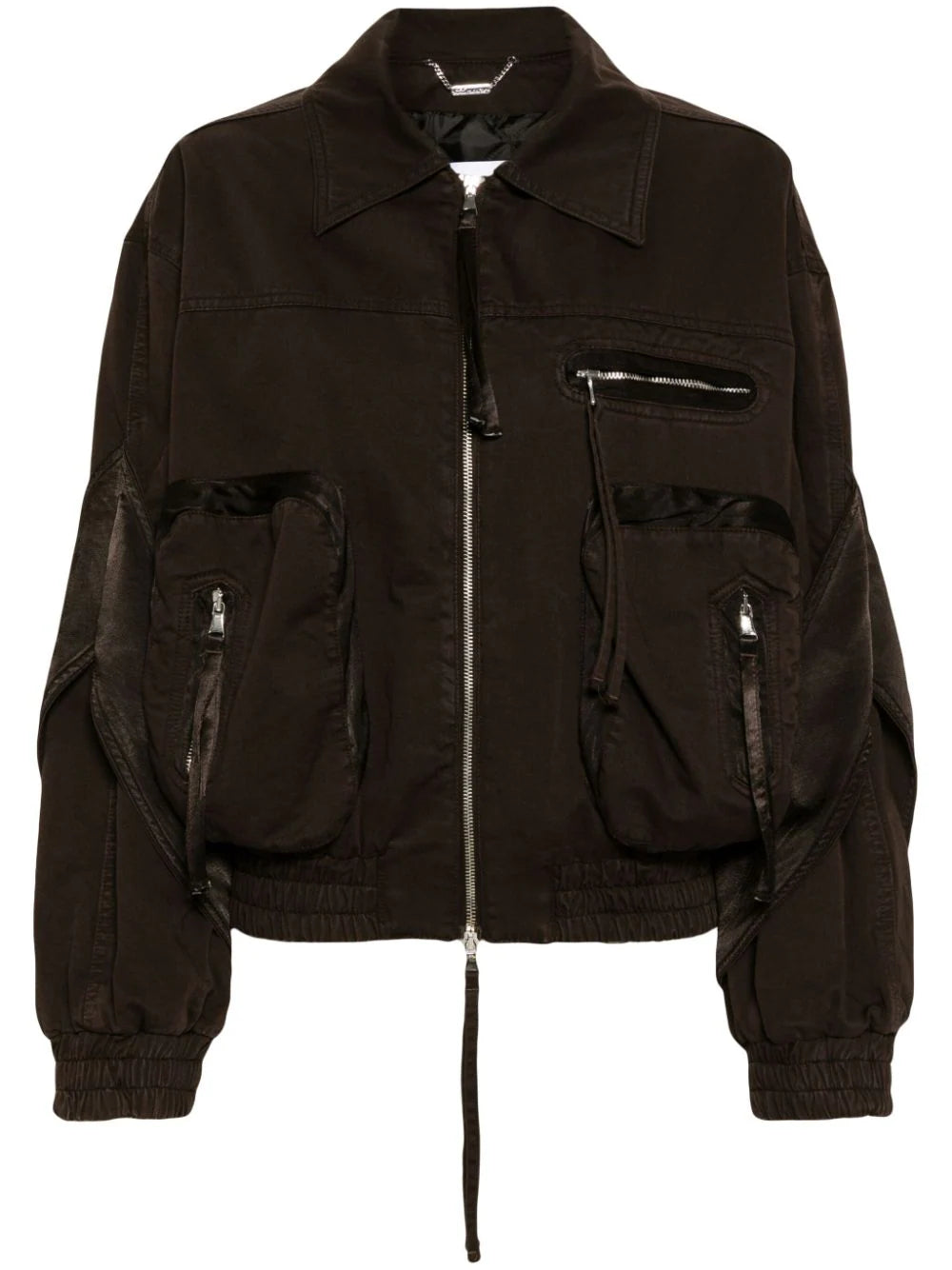 Blumarine  satin-trim bomber jacket