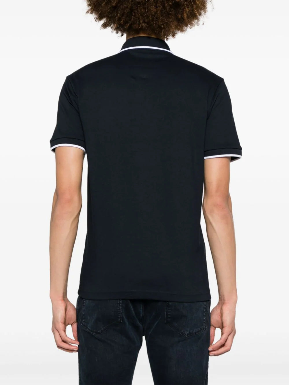 BOSS logo-embossed piqué polo shirt