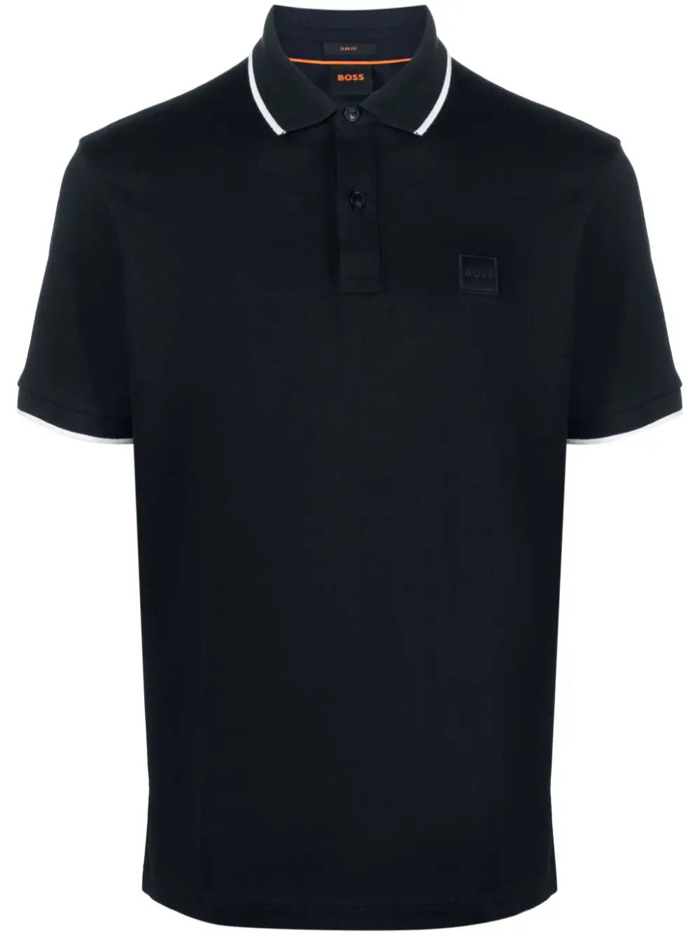 BOSS  logo-embossed piqué polo shirt