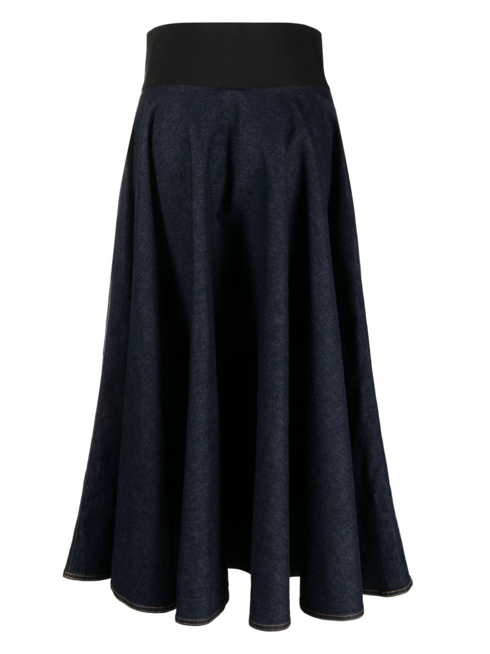 Alaïa  belted denim midi skirt