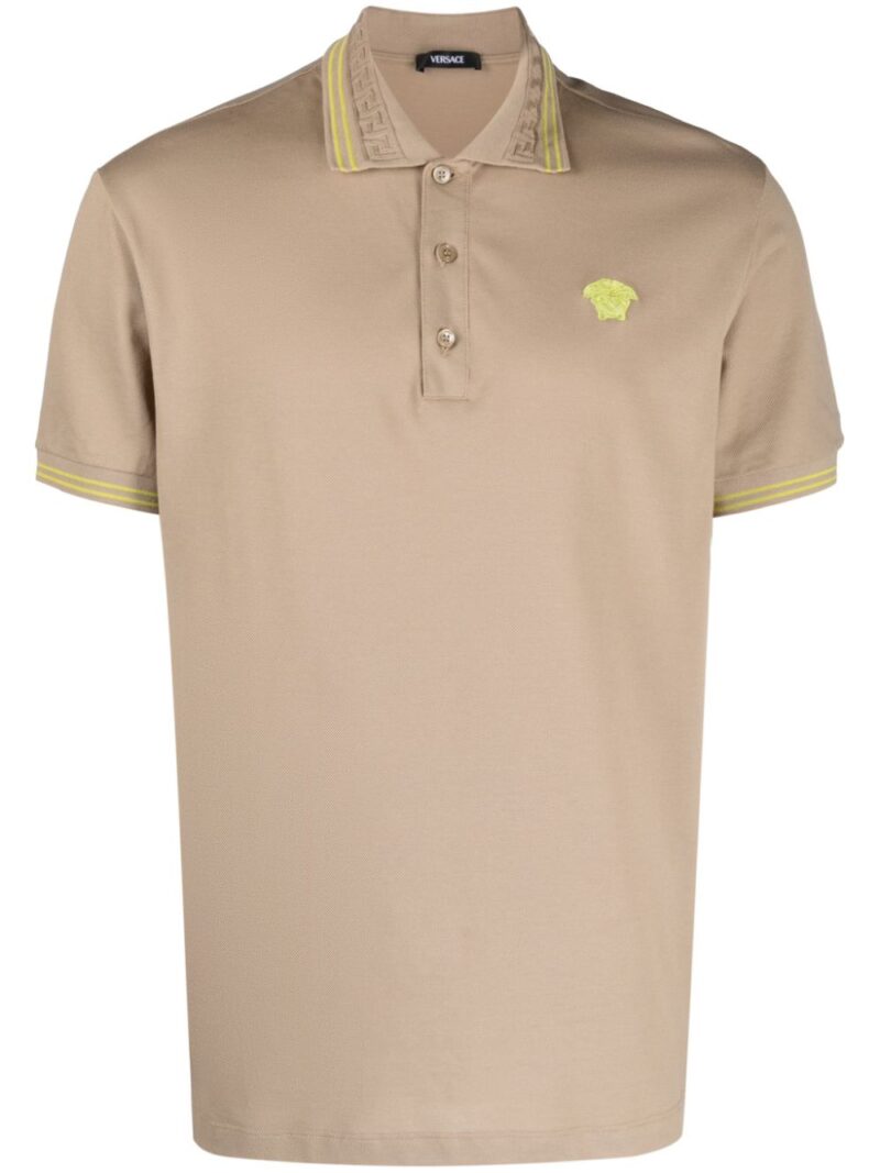Versace  Medusa Head embroidered polo shirt