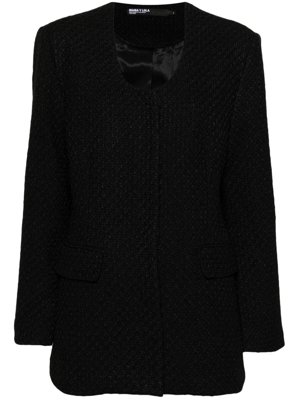 Bimba y Lola  collarless tweed jacket