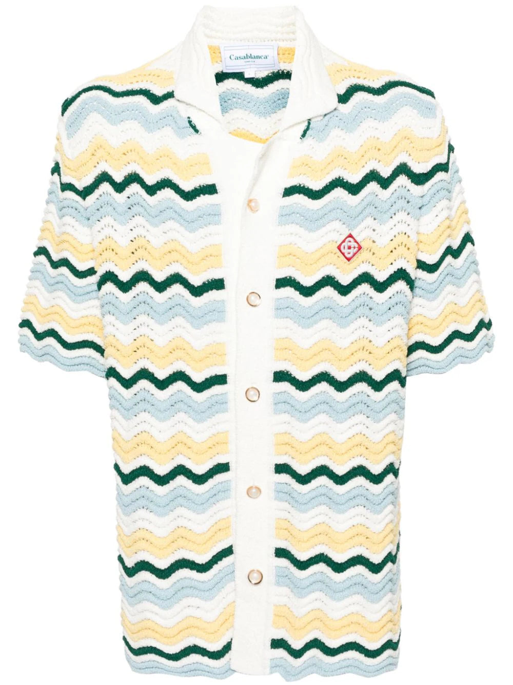 Casablanca  logo-appliqué cotton-blend shirt