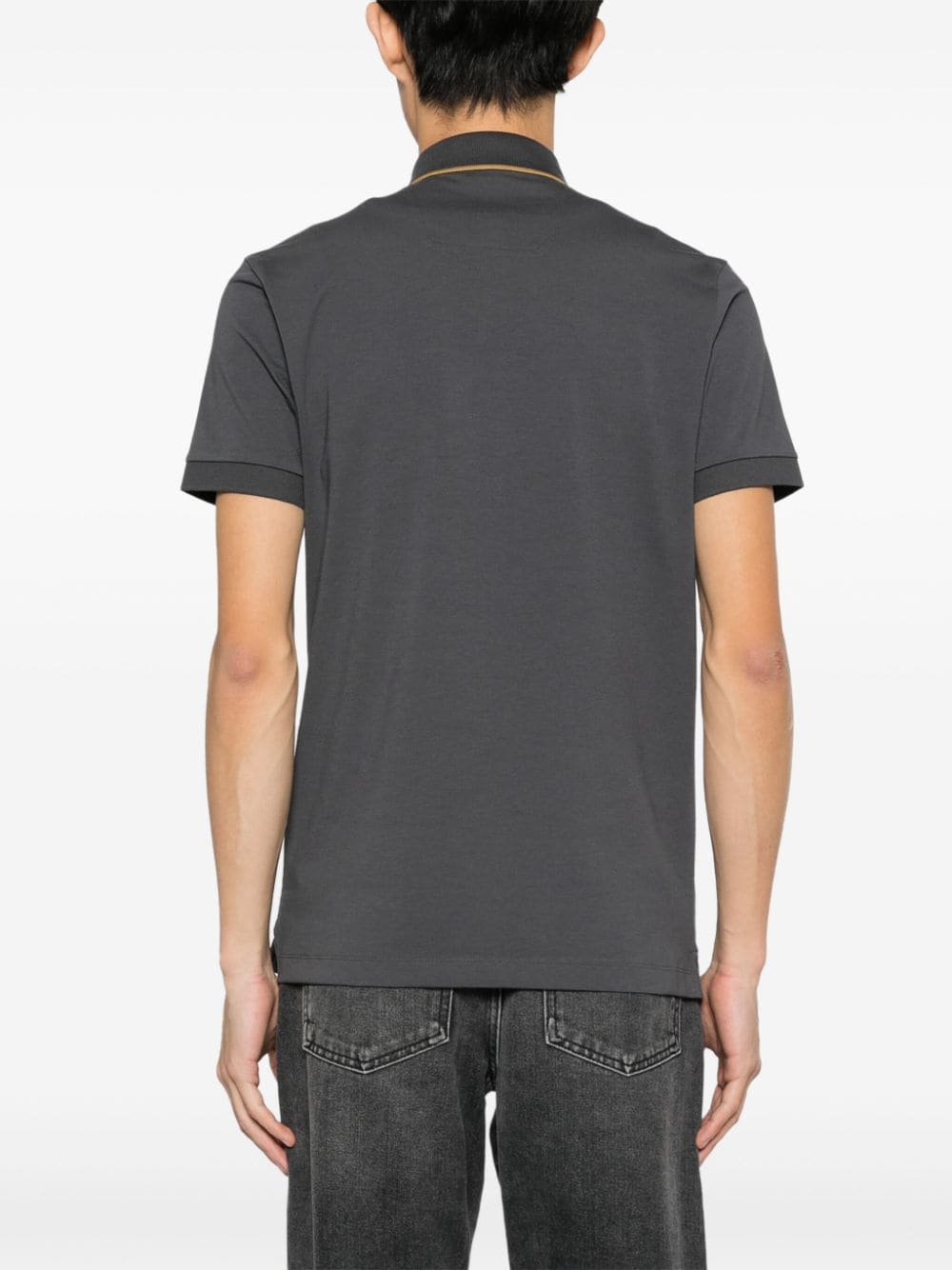 BOSS embossed-detail polo shirt