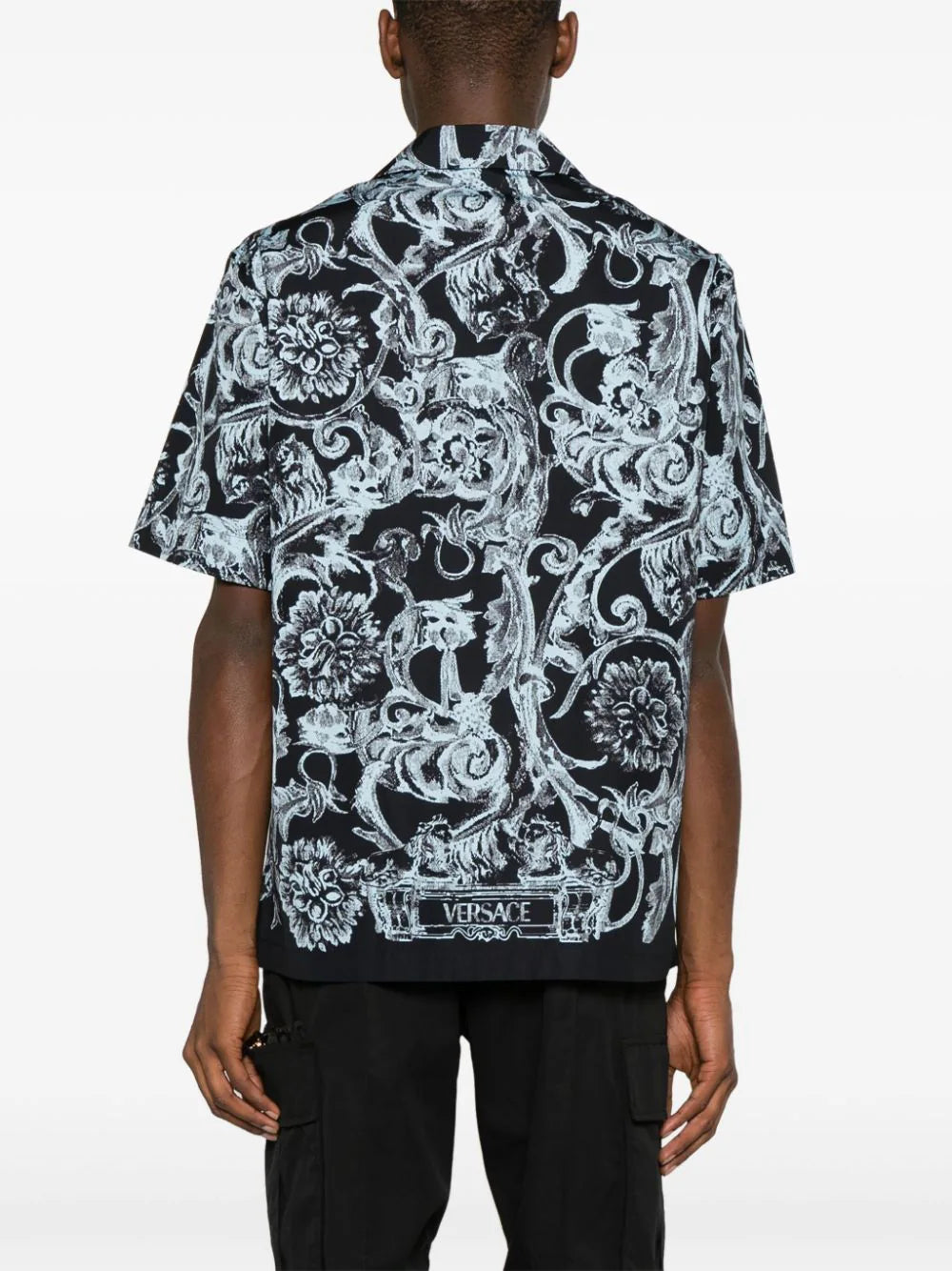 Versace  Barocco-print cotton shirt