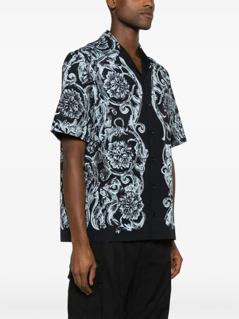 Versace  Barocco-print cotton shirt