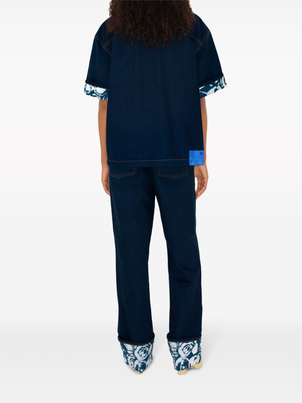 Burberry  Heavyweight logo-patch denim shirt