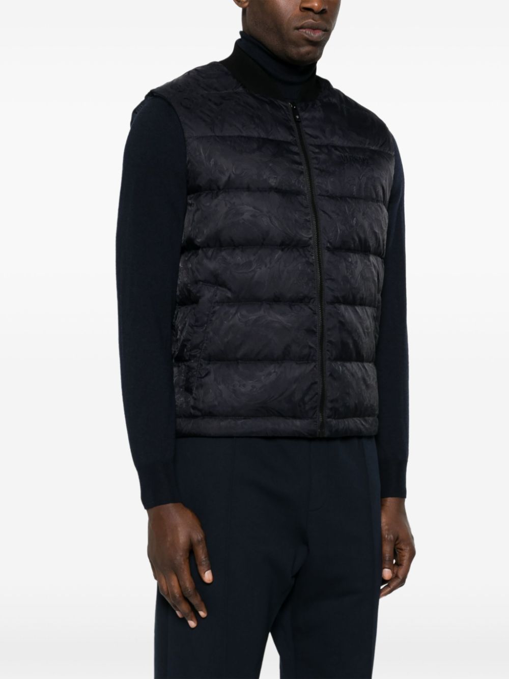Versace  Barocco-jacquard quilted gilet