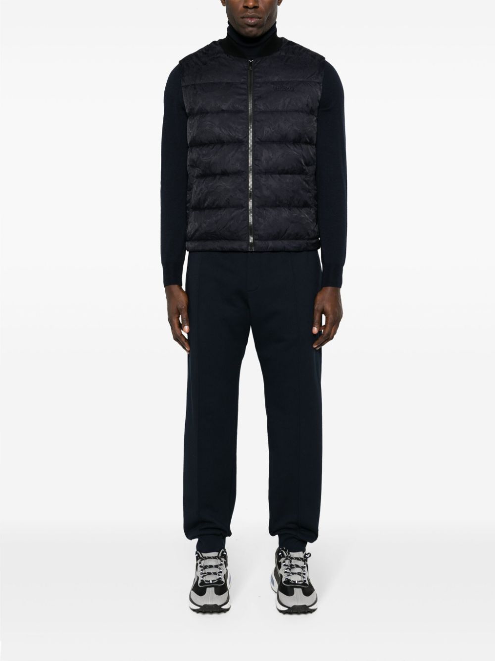Versace  Barocco-jacquard quilted gilet