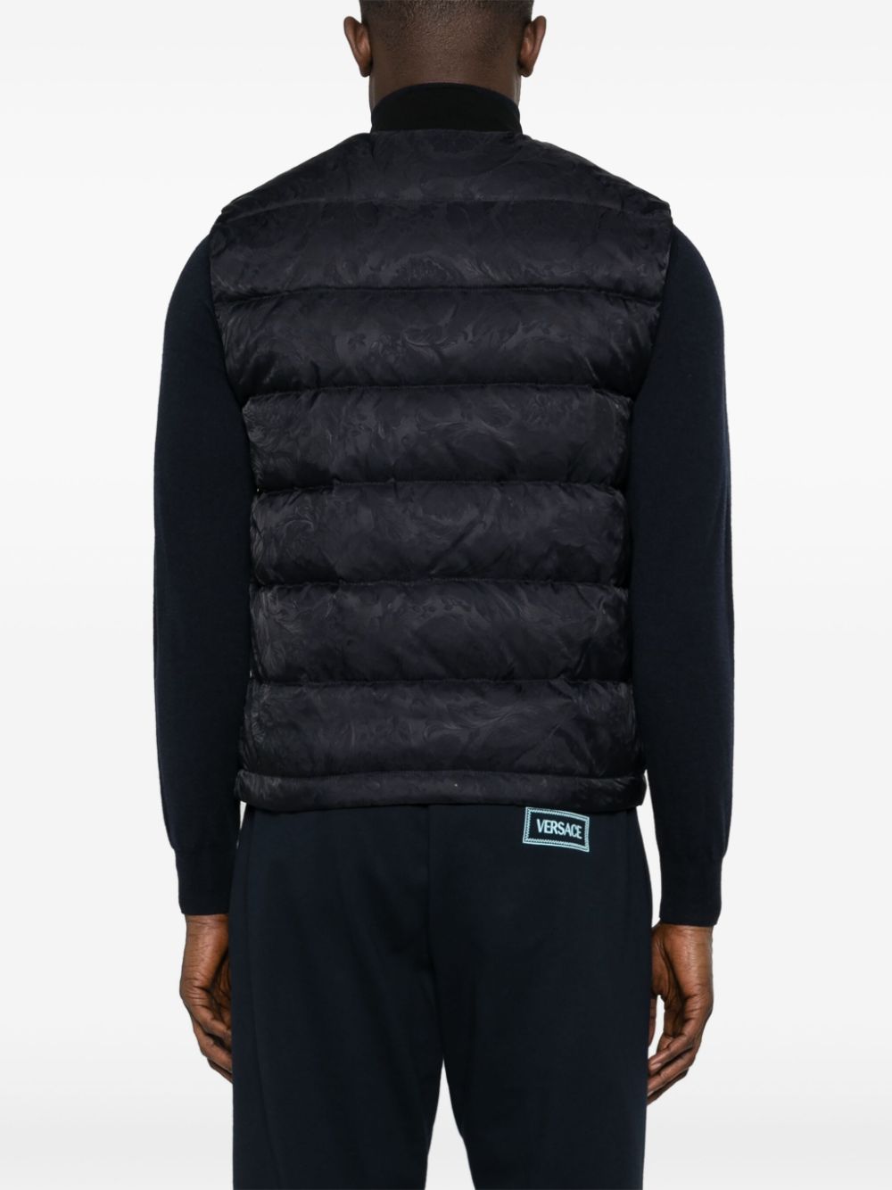 Versace  Barocco-jacquard quilted gilet
