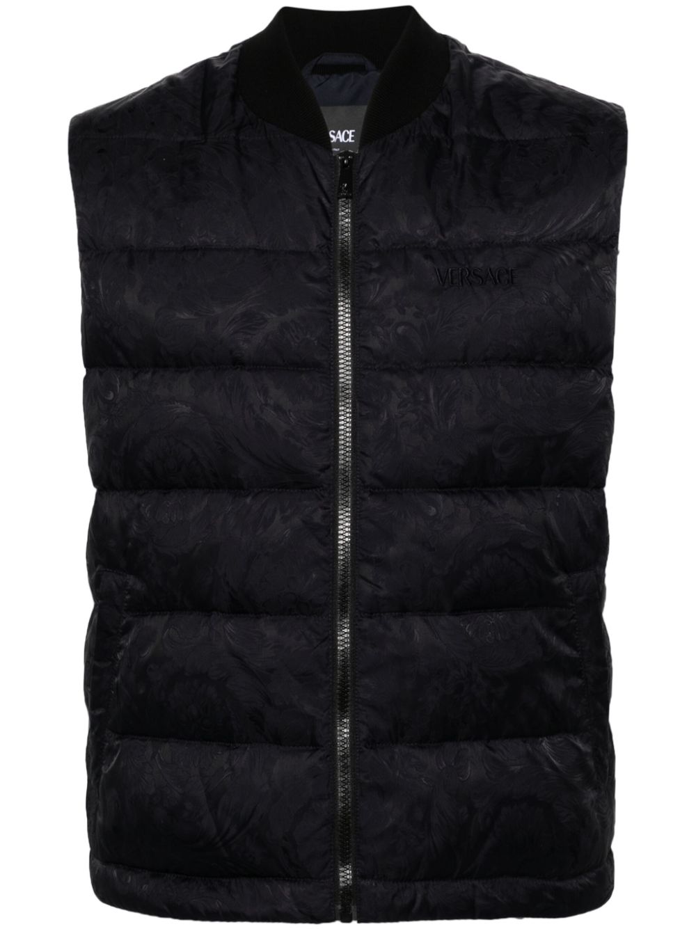 Versace  Barocco-jacquard quilted gilet