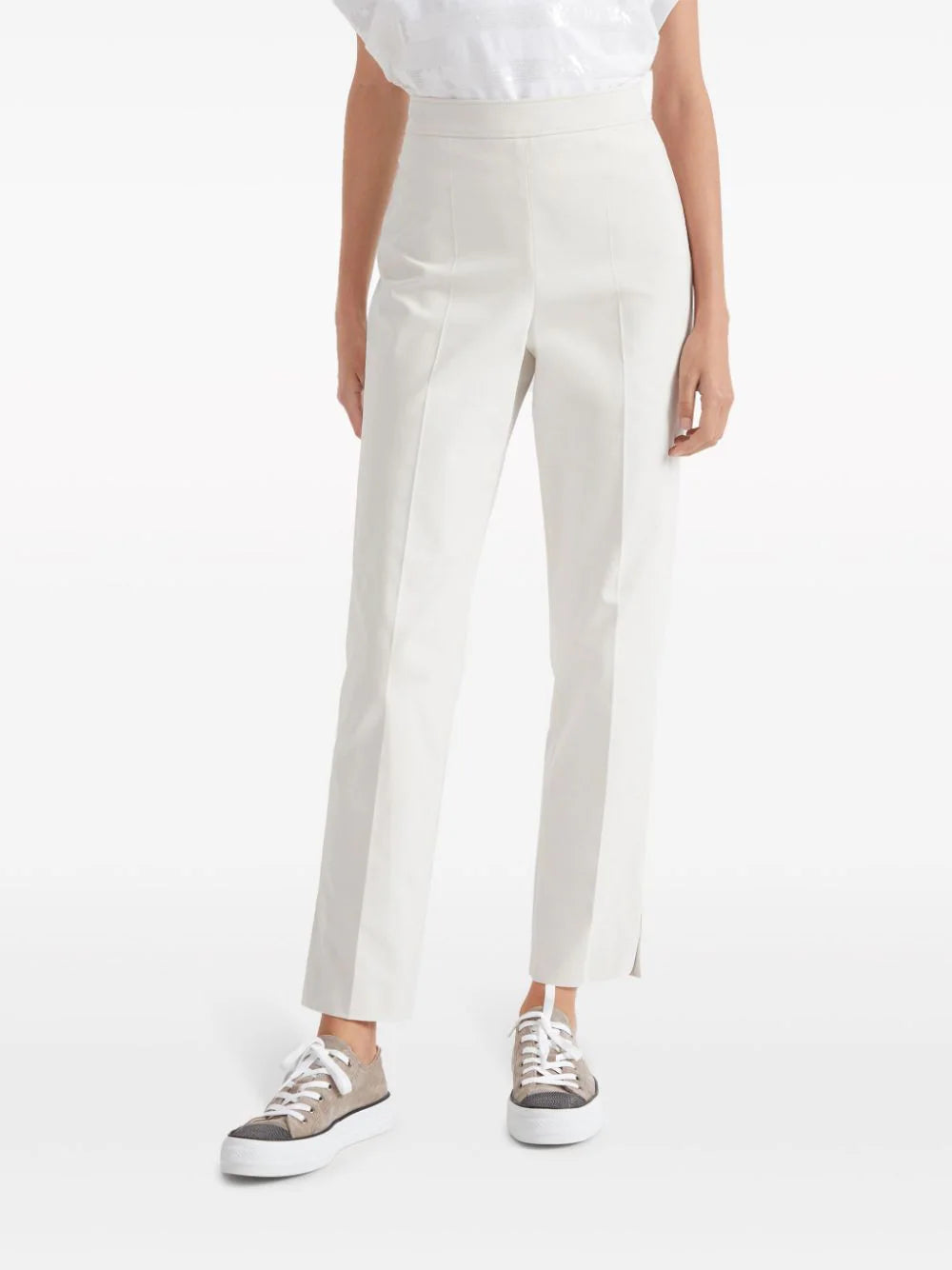 Brunello Cucinelli  stretch-cotton capri trousers