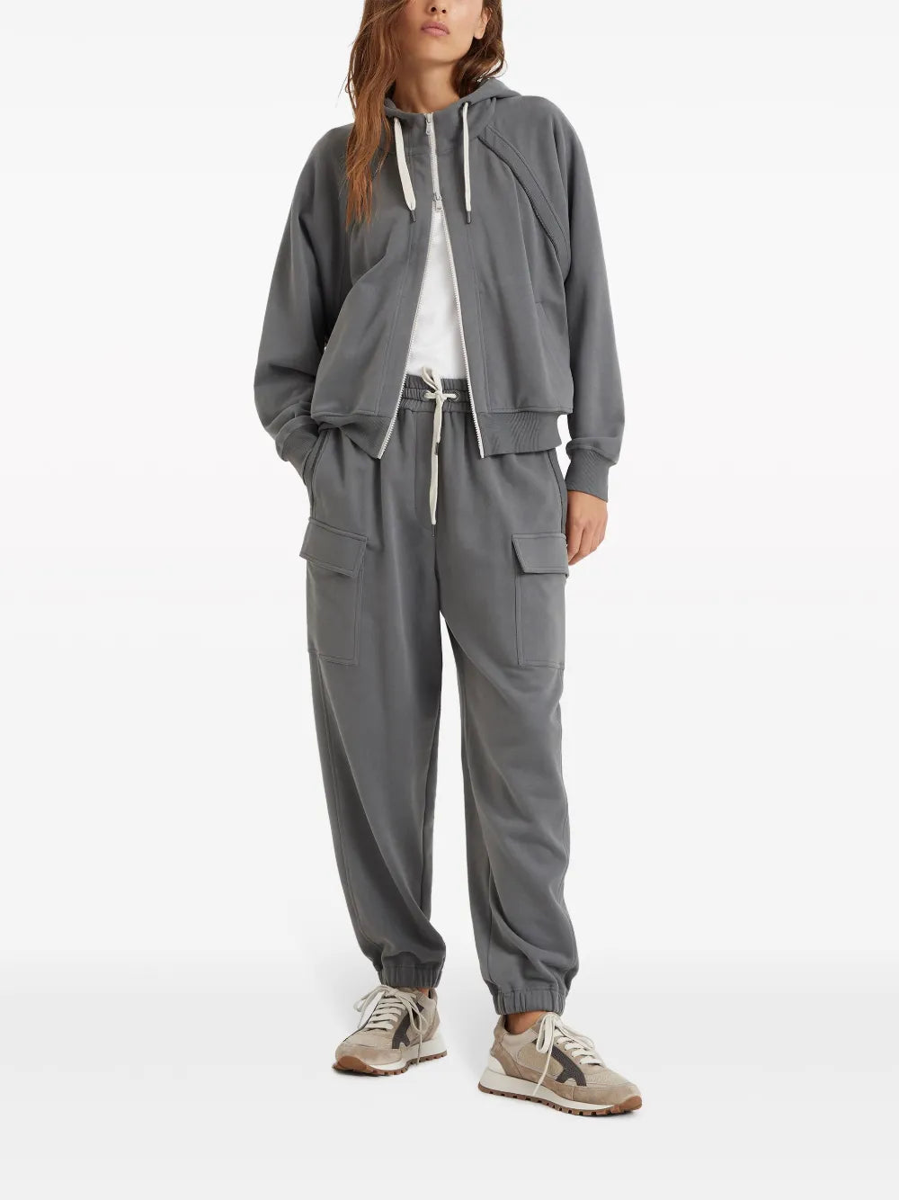 Brunello Cucinelli  Monili cotton zip-up hoodie