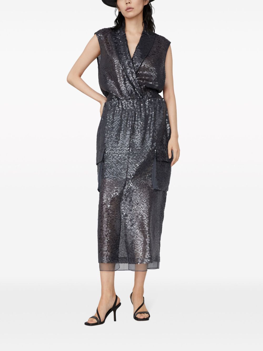 Brunello Cucinelli  sequinned silk waistcoat