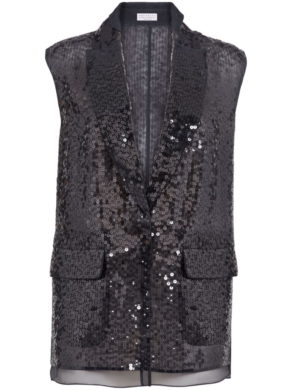 Brunello Cucinelli  sequinned silk waistcoat