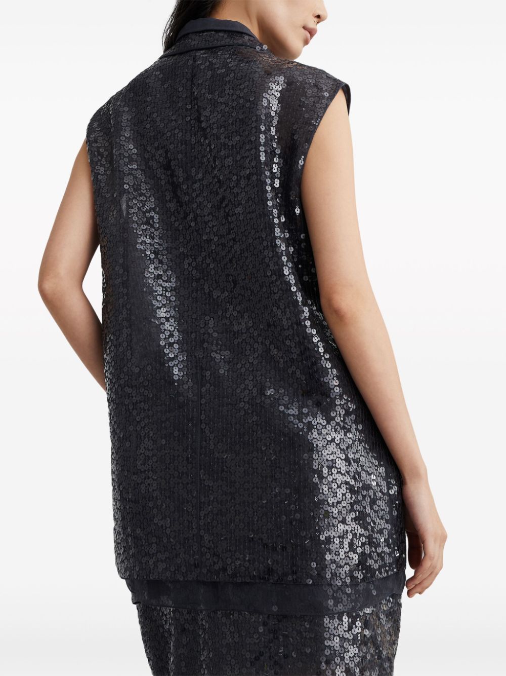 Brunello Cucinelli  sequinned silk waistcoat