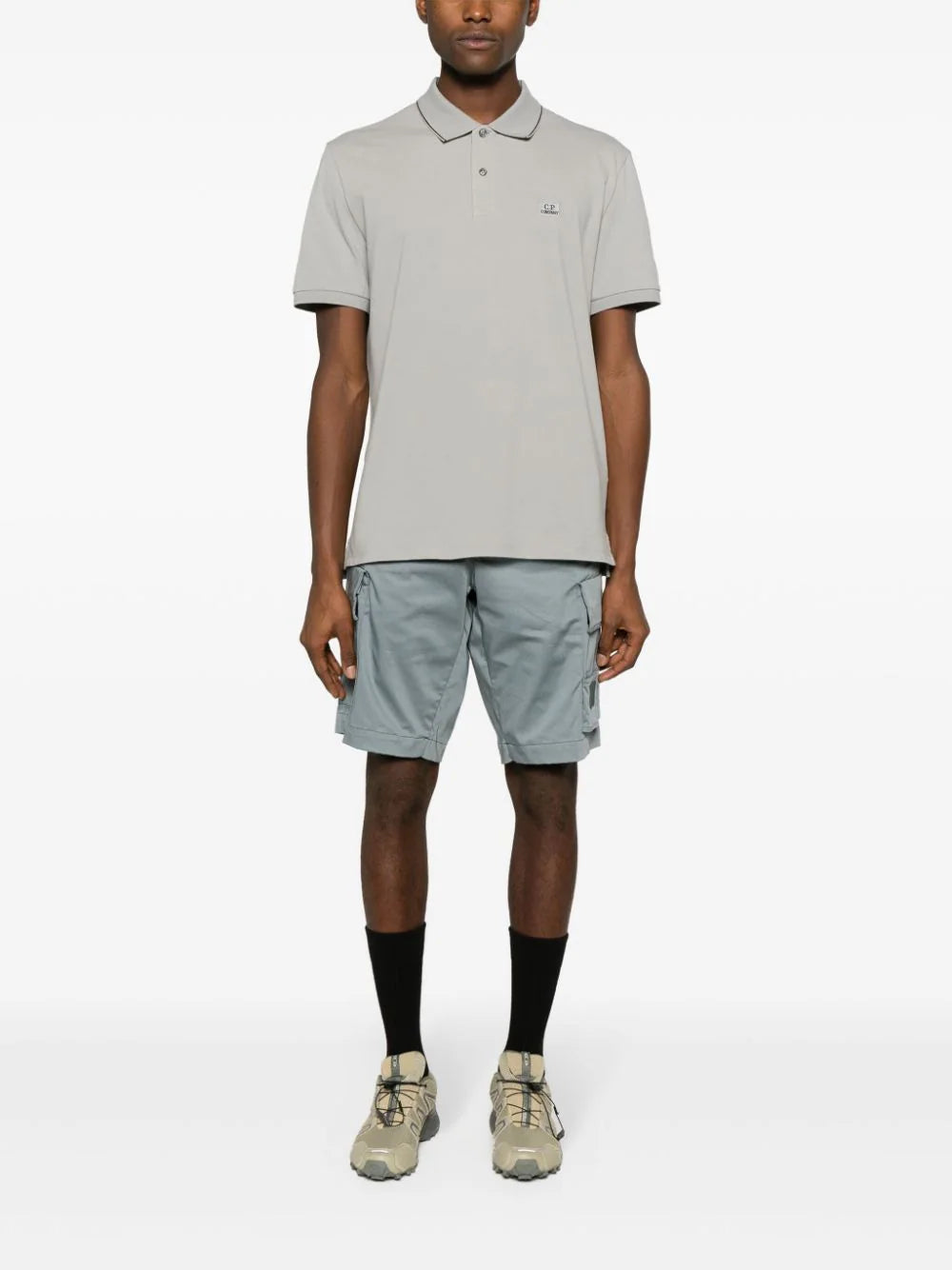 C.P. Company  logo-patch piqué polo shirt