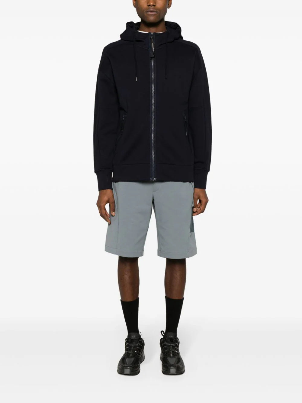 C.P. Company  Goggles-detail zipped-up hoodie