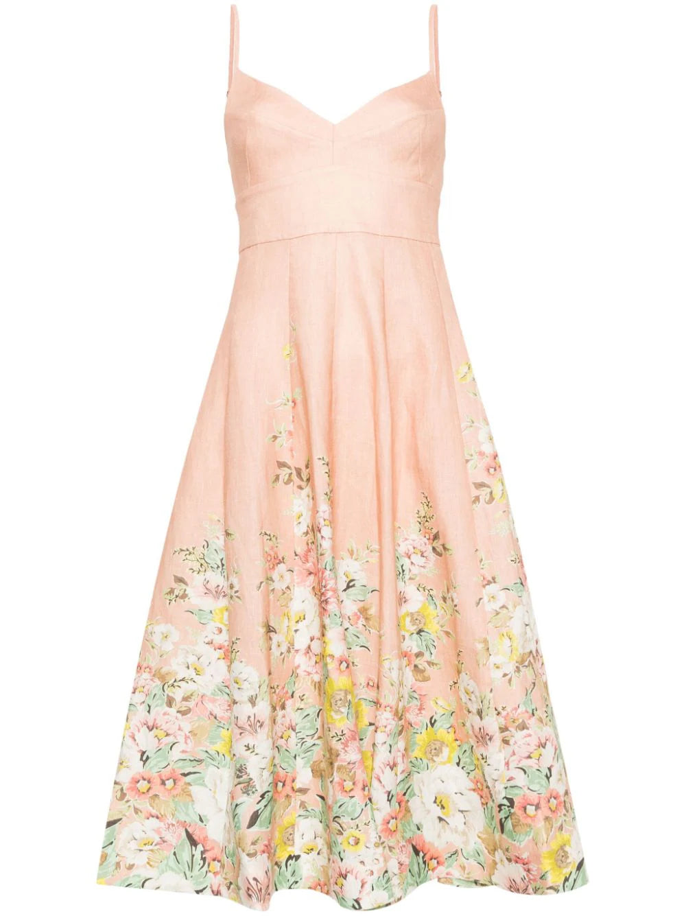 ZIMMERMANN  floral-print A-line linen dress