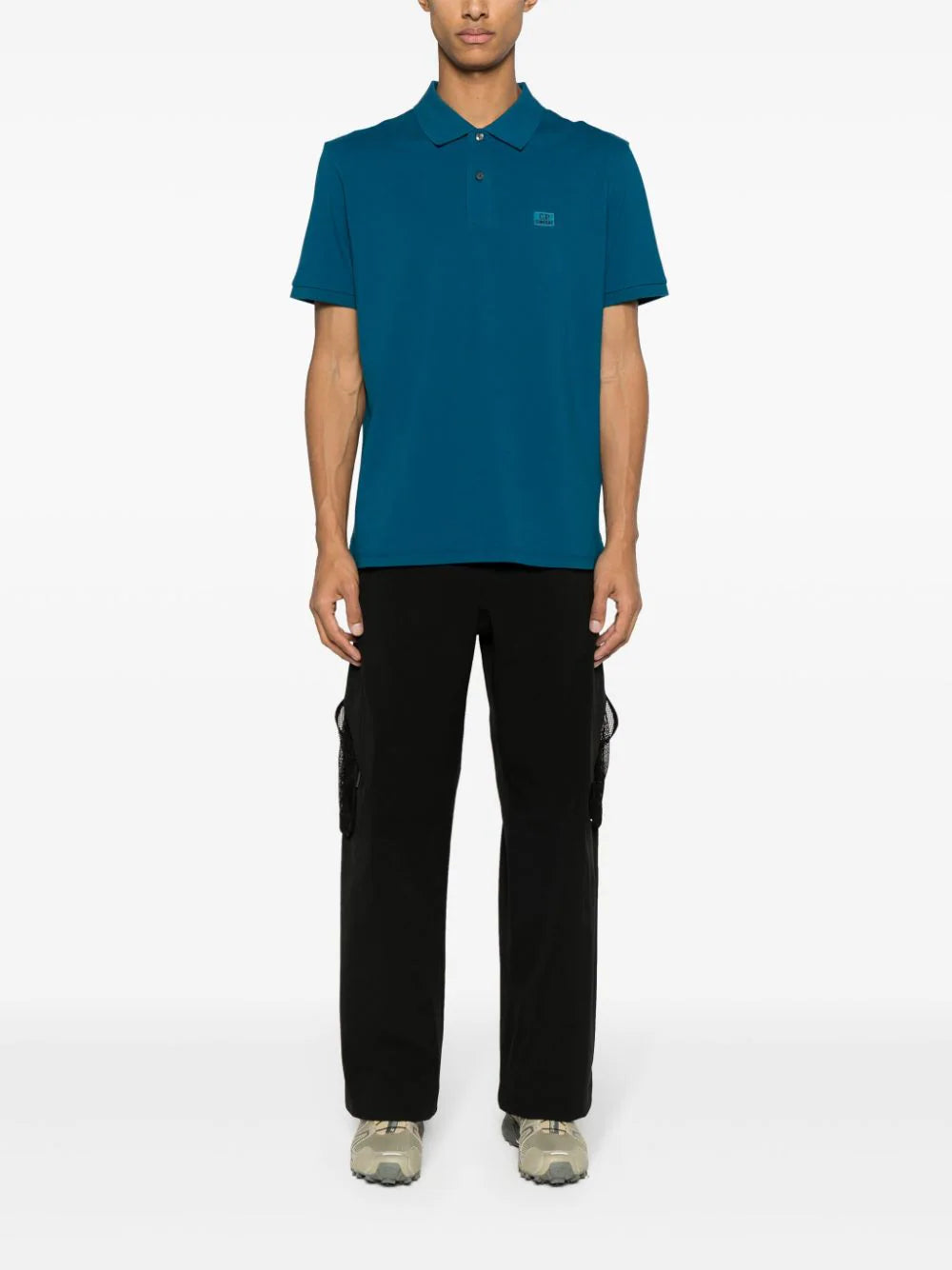 C.P. Company  logo-embroidered piqué polo shirt