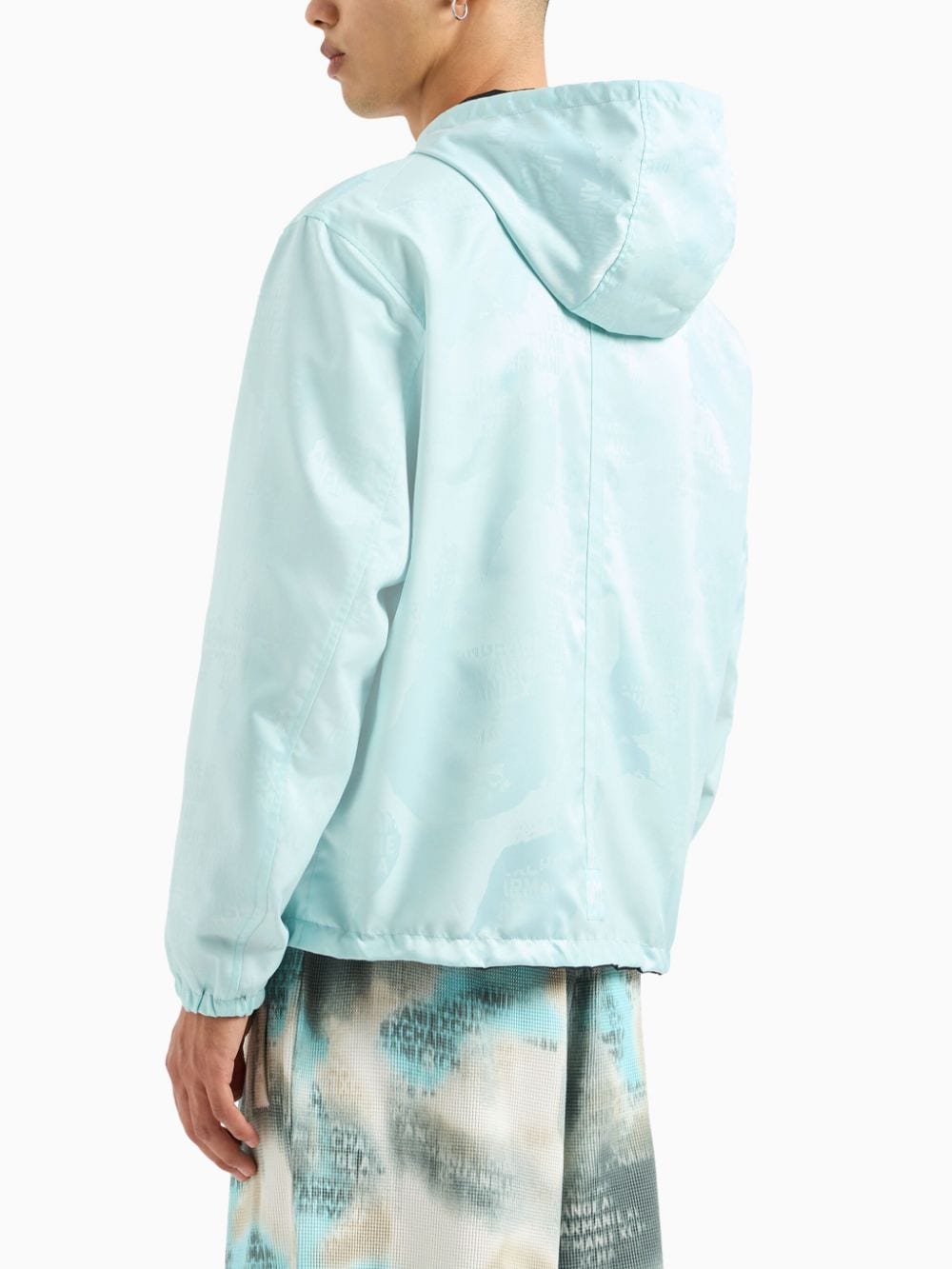 Armani Exchange logo-print hooded jacket