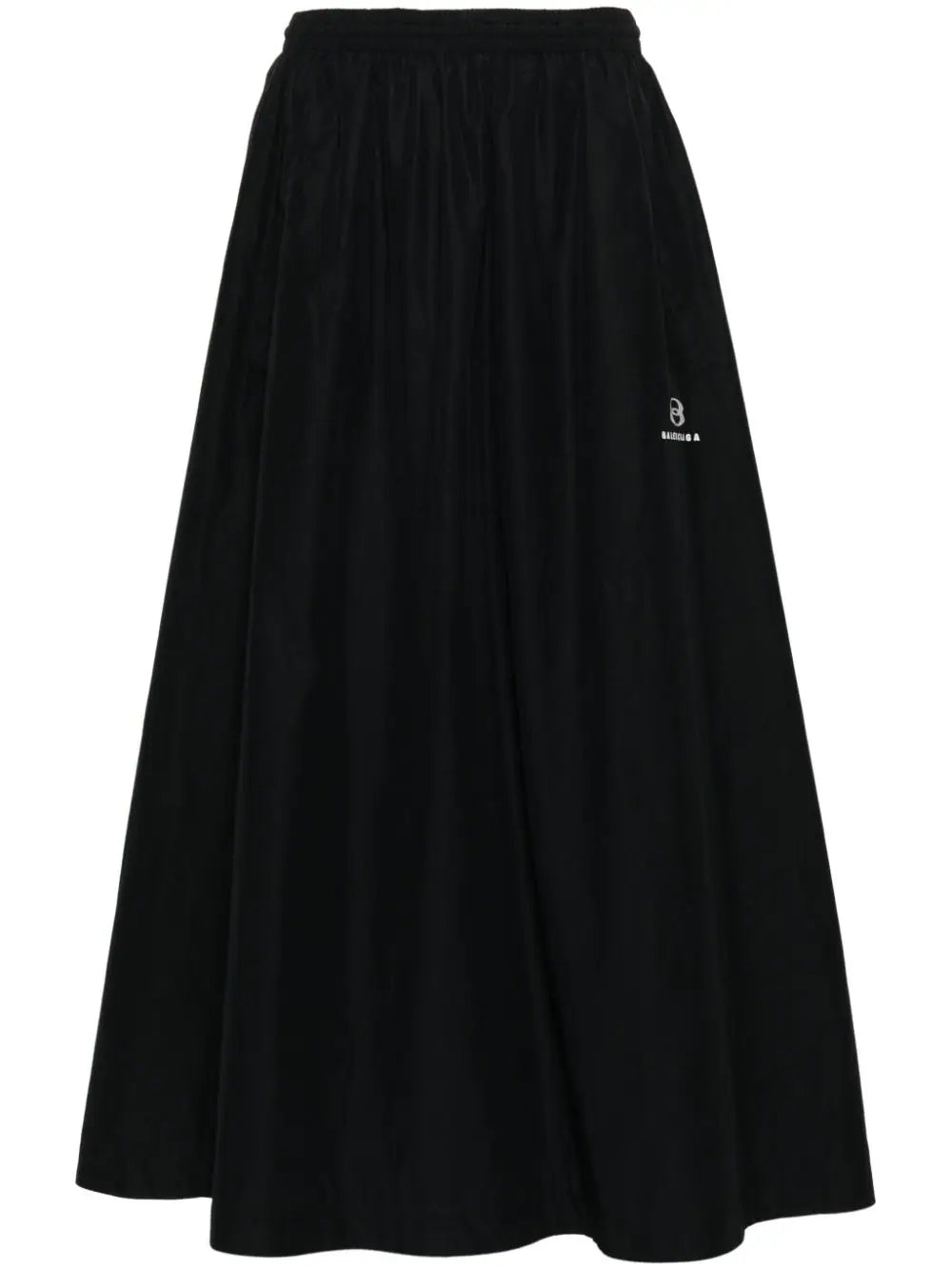Balenciaga  logo-embroidered maxi skirt