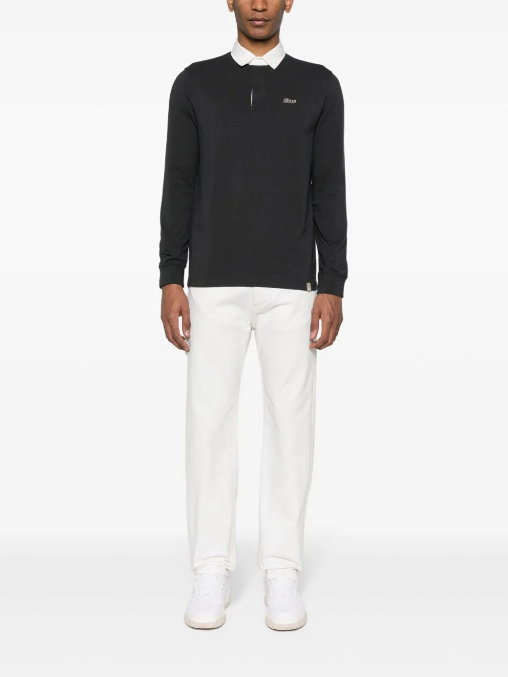 Boggi Milano embroidered-logo cotton polo shirt