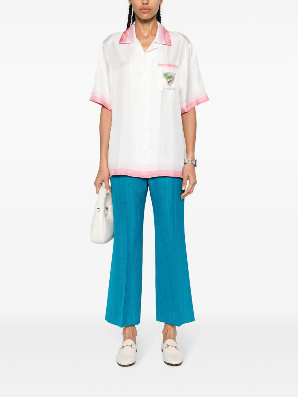Casablanca Tennis Club Icon silk shirt