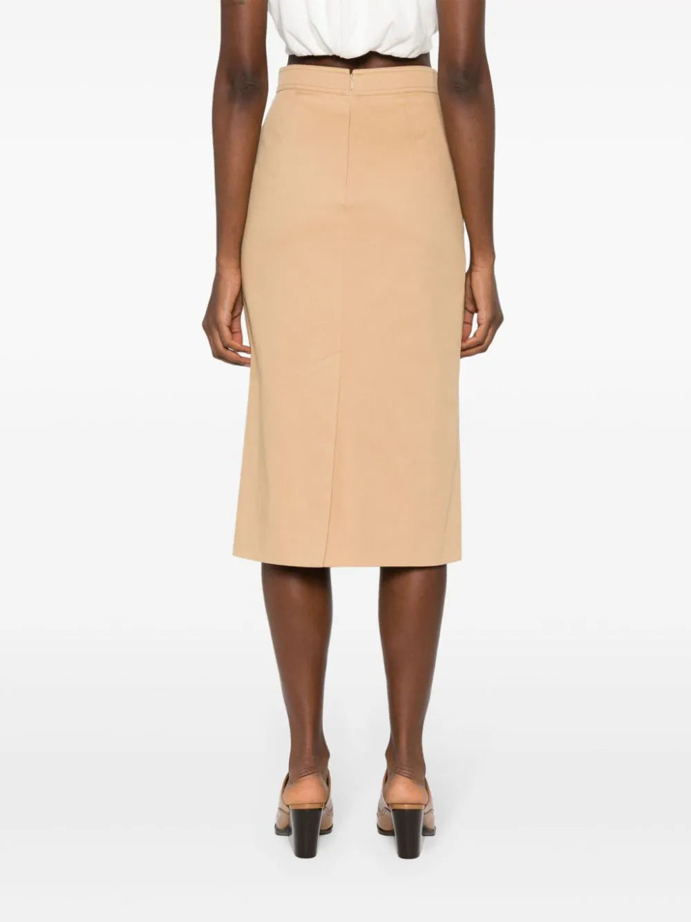 Alberta Ferretti flap-pocket midi skirt