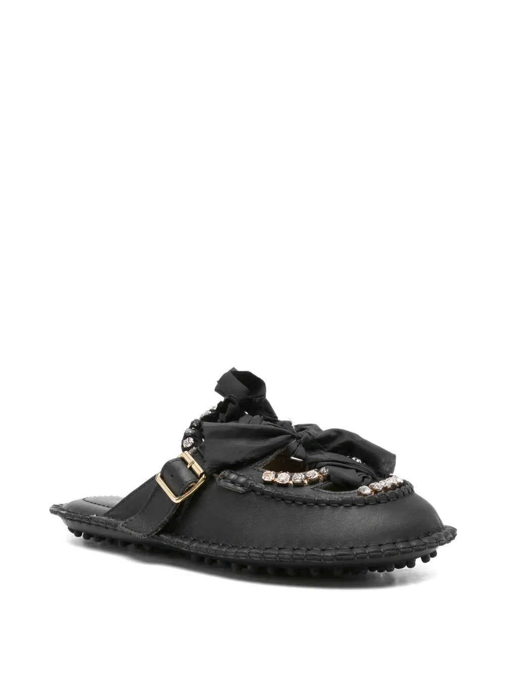 13 09 SR  Medusa jewel-embellished flat mules