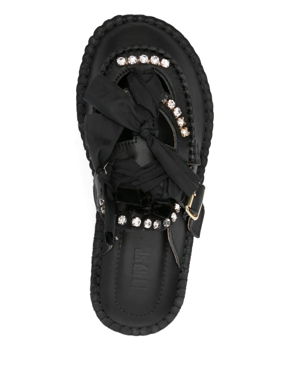 13 09 SR  Medusa jewel-embellished flat mules