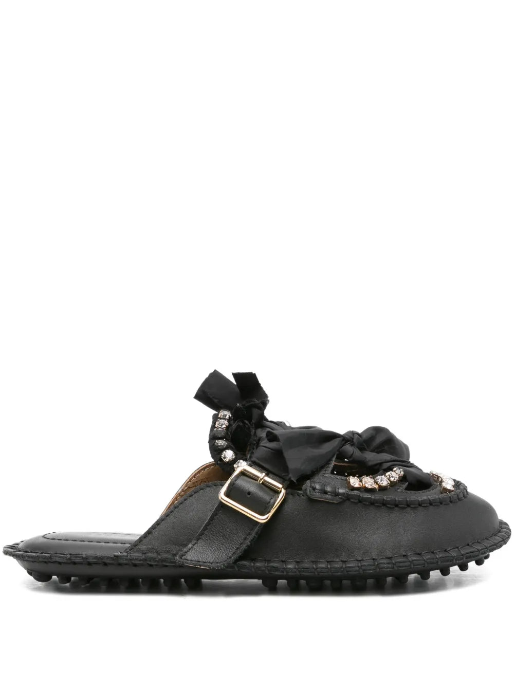 13 09 SR  Medusa jewel-embellished flat mules