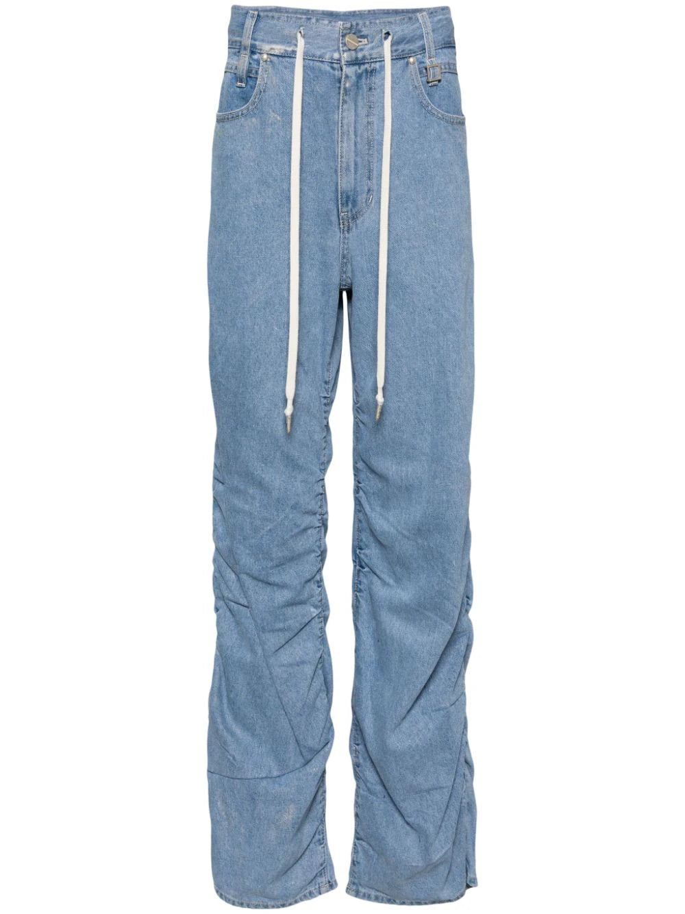 Wooyoungmi  foil-print shirred jeans