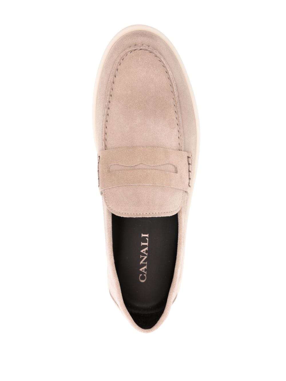 Canali suede slip-on loafers