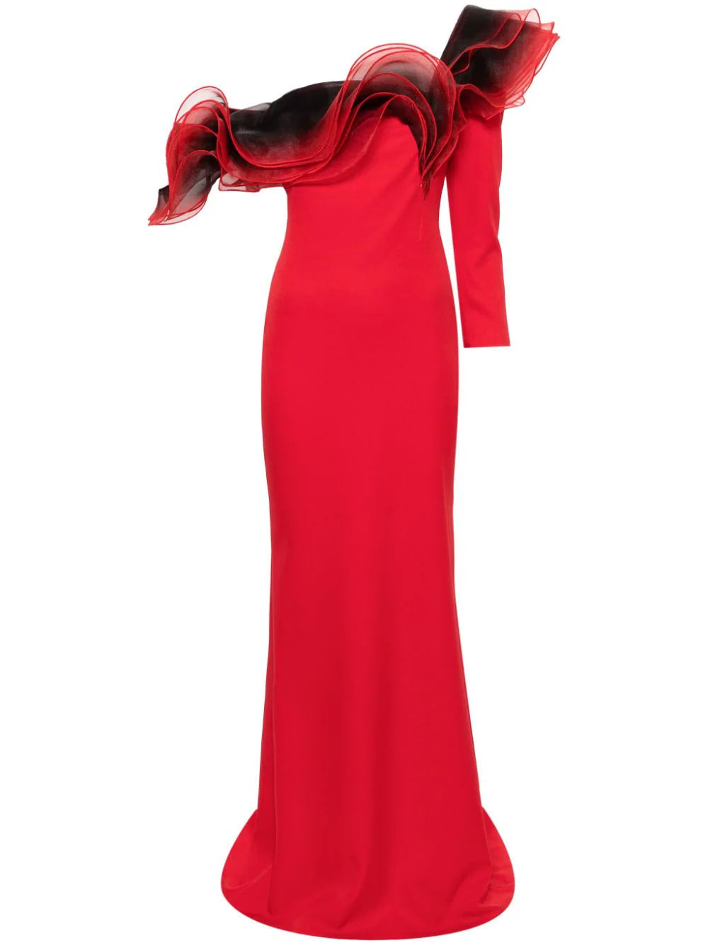 Ana Radu  ruffled off-shoulder gown